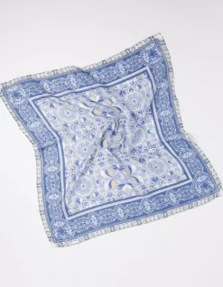 Floral Border Hair Scarf