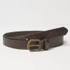 Floral Embossed Leather Belt