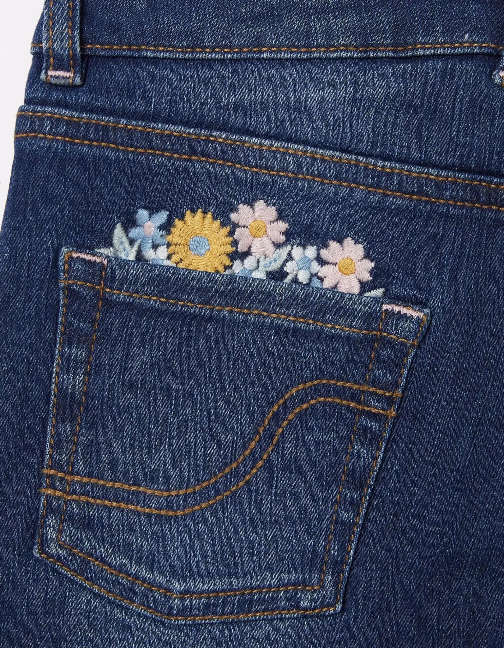 Floral Embroidered Denim Shorts