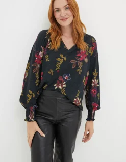 Florence Dotted Floral Top