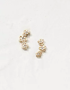 Flower Crawler Earrings