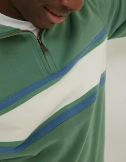 Fowey Stripe Half Neck Sweatshirt
