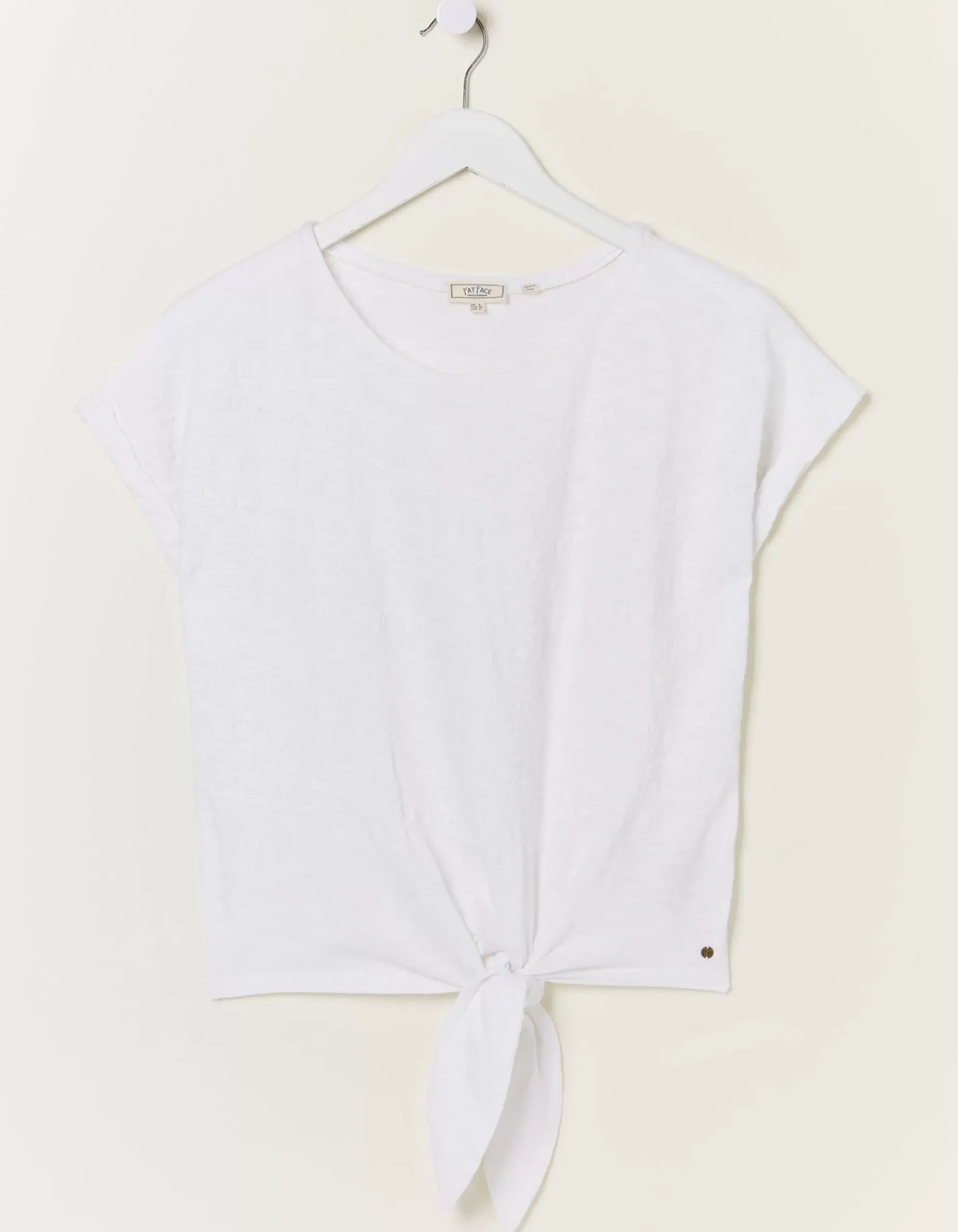 Fran Broderie Tie Front Top
