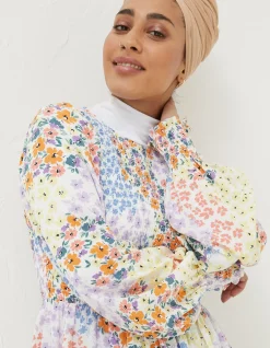 Fran Meadow Patch Shirred Top