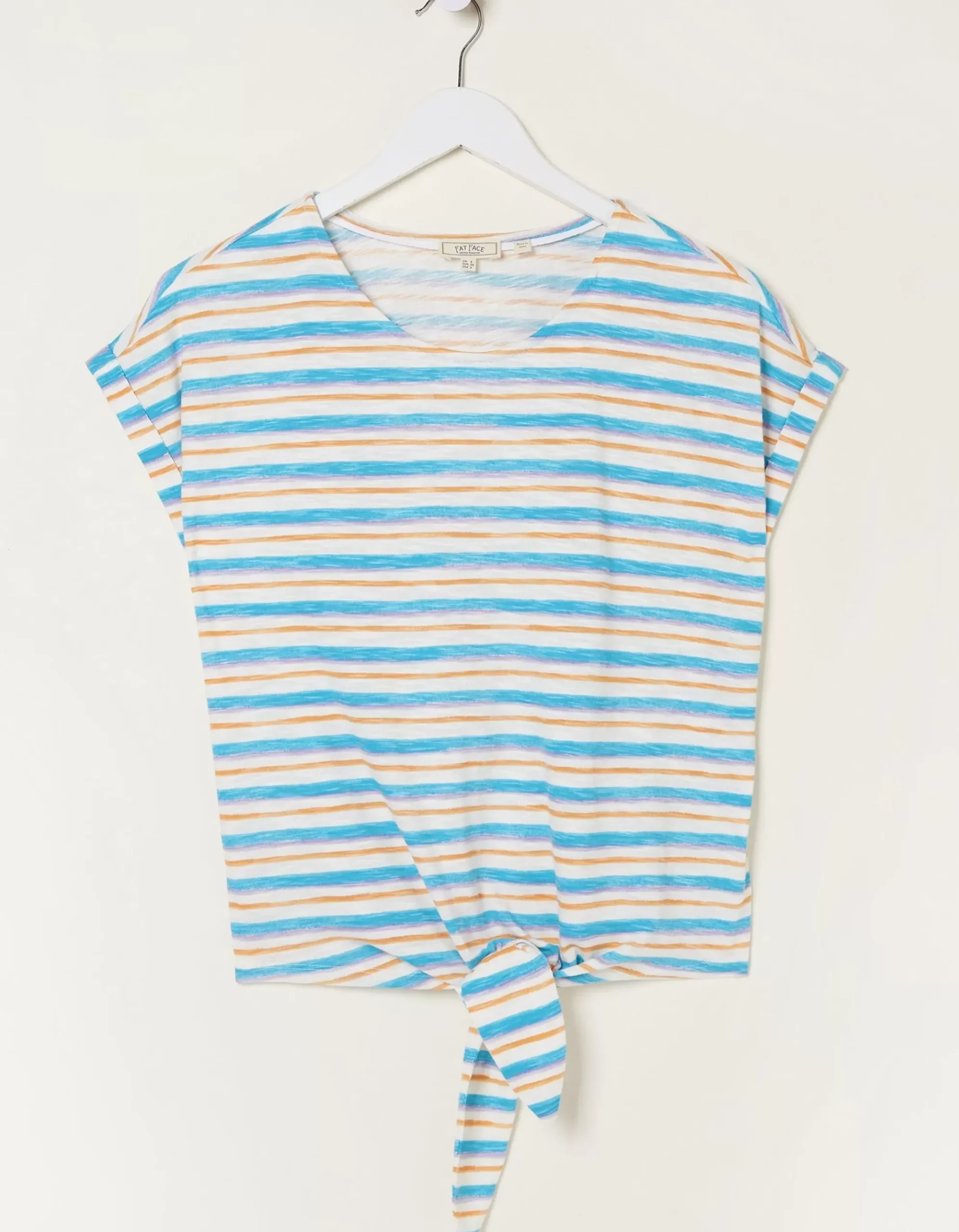 Fran Stripe Tie Front Top