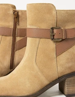 Freya Suede Block Heel Ankle Boot