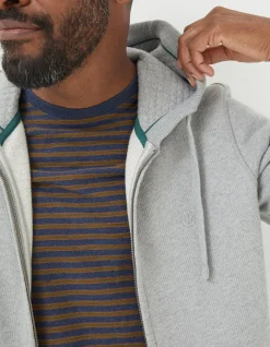 Frome Textured Zip-Up Hoodie