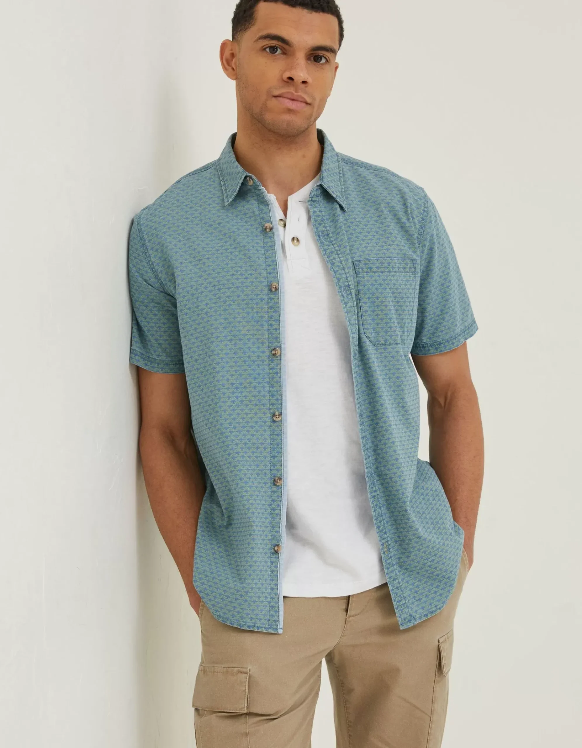 Geo Indigo Print Shirt
