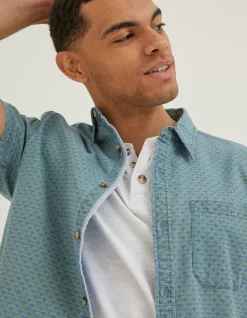 Geo Indigo Print Shirt