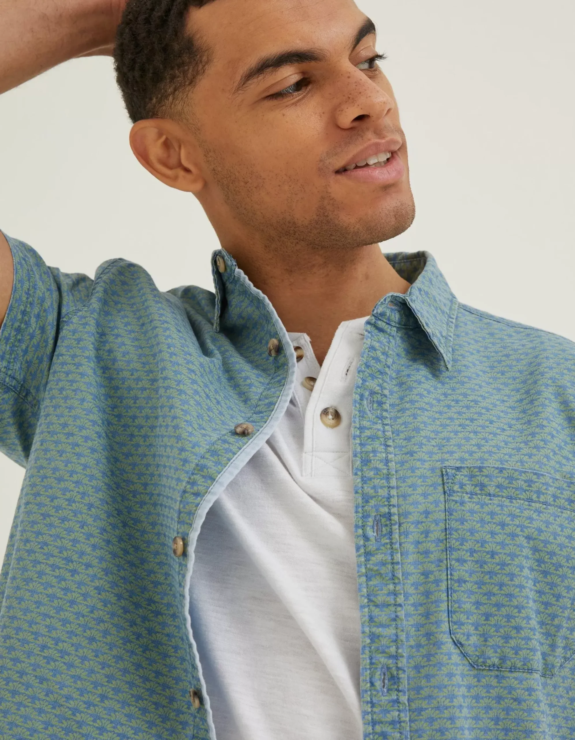 Geo Indigo Print Shirt
