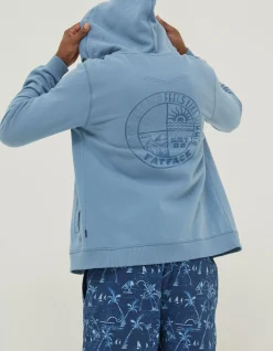 Graphic Zip Through Hoodie