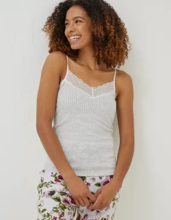 Grey Lace V-Neck Vest