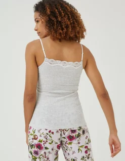 Grey Lace V-Neck Vest