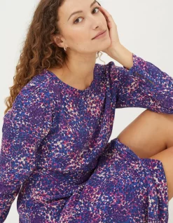 Haldon Layered Spot Midi Dress