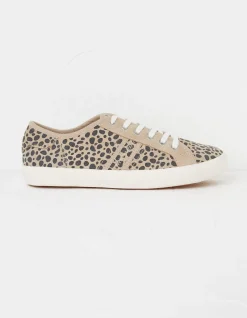 Harlow Animal Print Lace Up Trainers