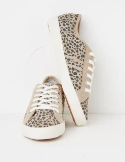 Harlow Animal Print Lace Up Trainers