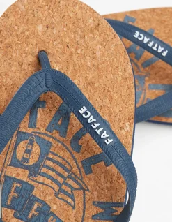 Henley Cork Logo Flip Flops