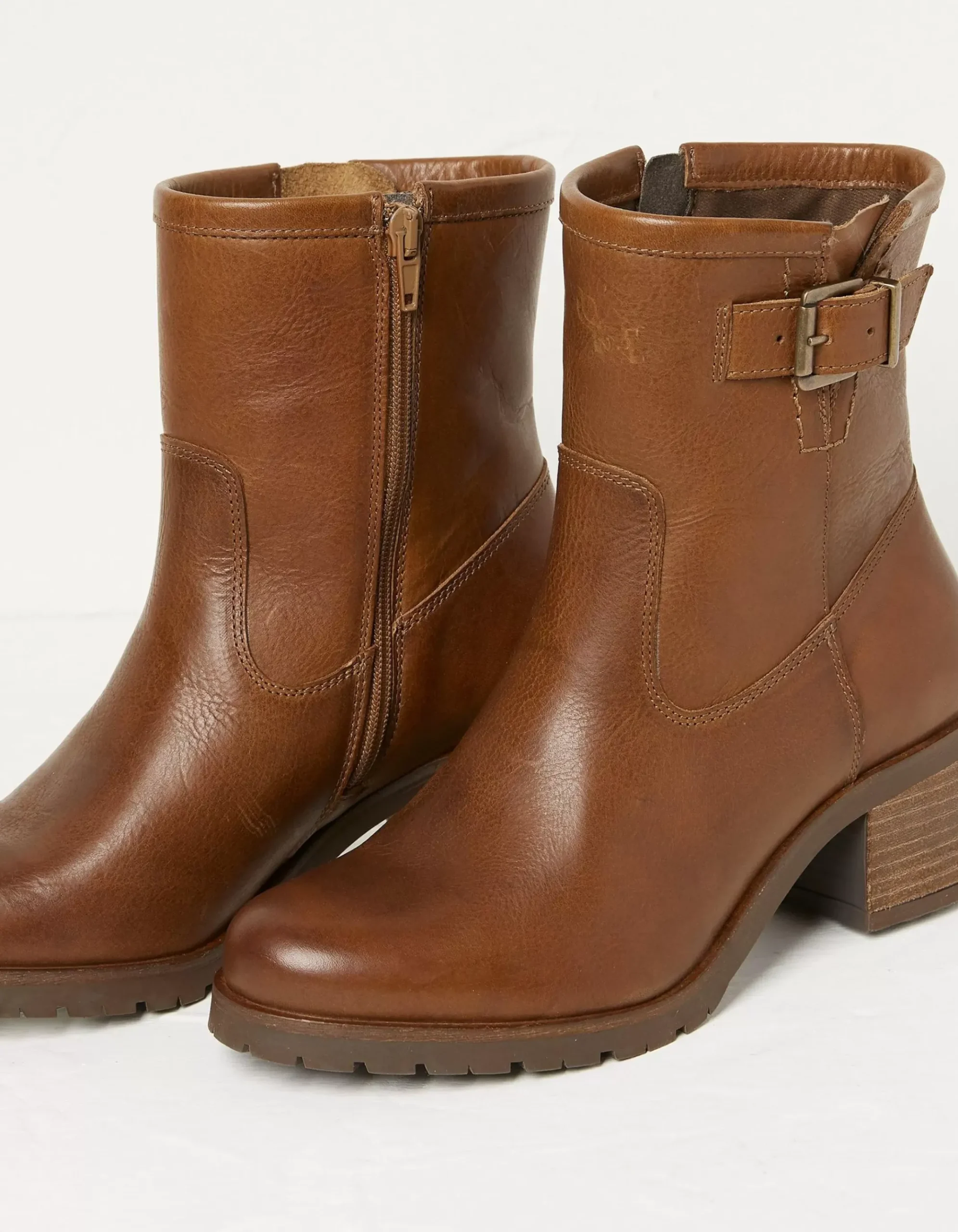 Hollie Mid Heel Leather Boots