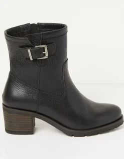 Hollie Mid Heel Leather Boots