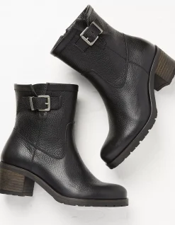 Hollie Mid Heel Leather Boots