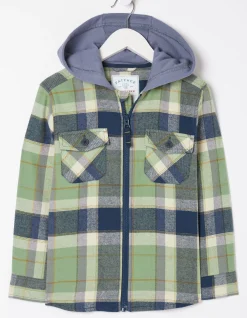 Hooded Check Shacket