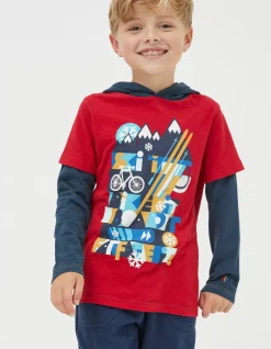 Hooded Ski Graphic T-Shirt