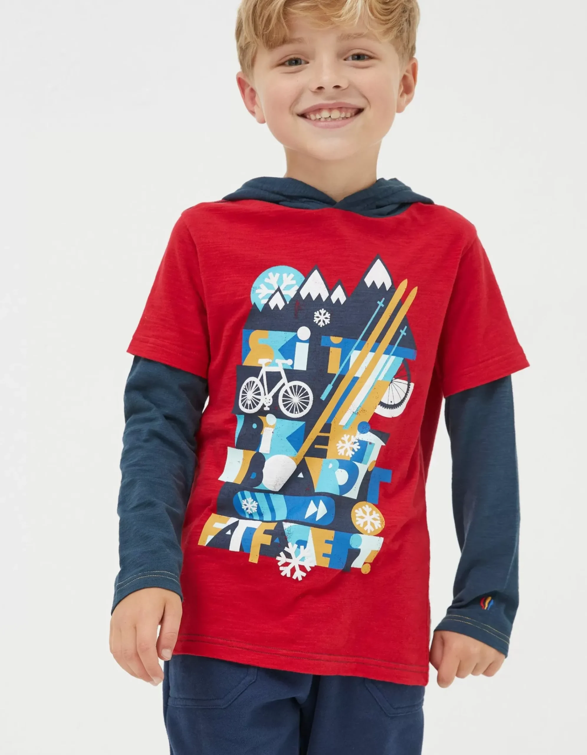 Hooded Ski Graphic T-Shirt