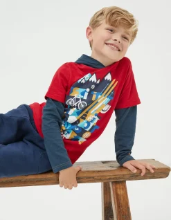 Hooded Ski Graphic T-Shirt