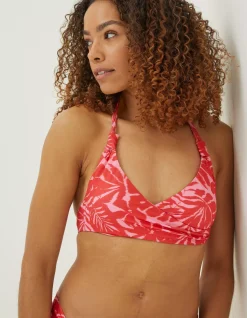 Ikat Leaves Bikini Top