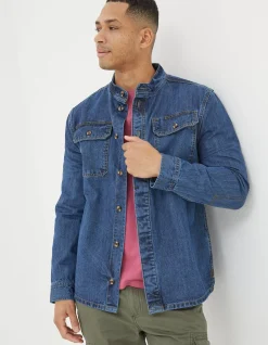 Indigo Denim Grandad Shirt