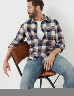 Indigo Grid Check Shirt