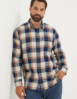 Indigo Grid Check Shirt