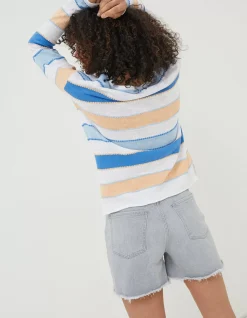 Isobella Cotton Linen Stripe Jumper