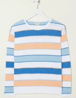 Isobella Cotton Linen Stripe Jumper