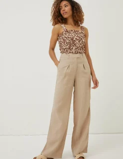 Ives Wide Leg Linen Trousers