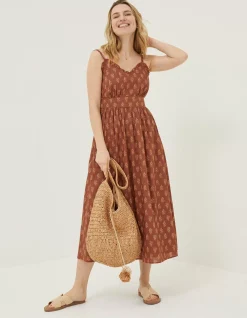 Jayden Woodblock Midi Dress