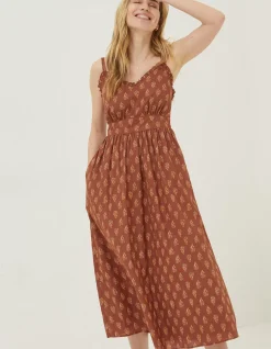 Jayden Woodblock Midi Dress