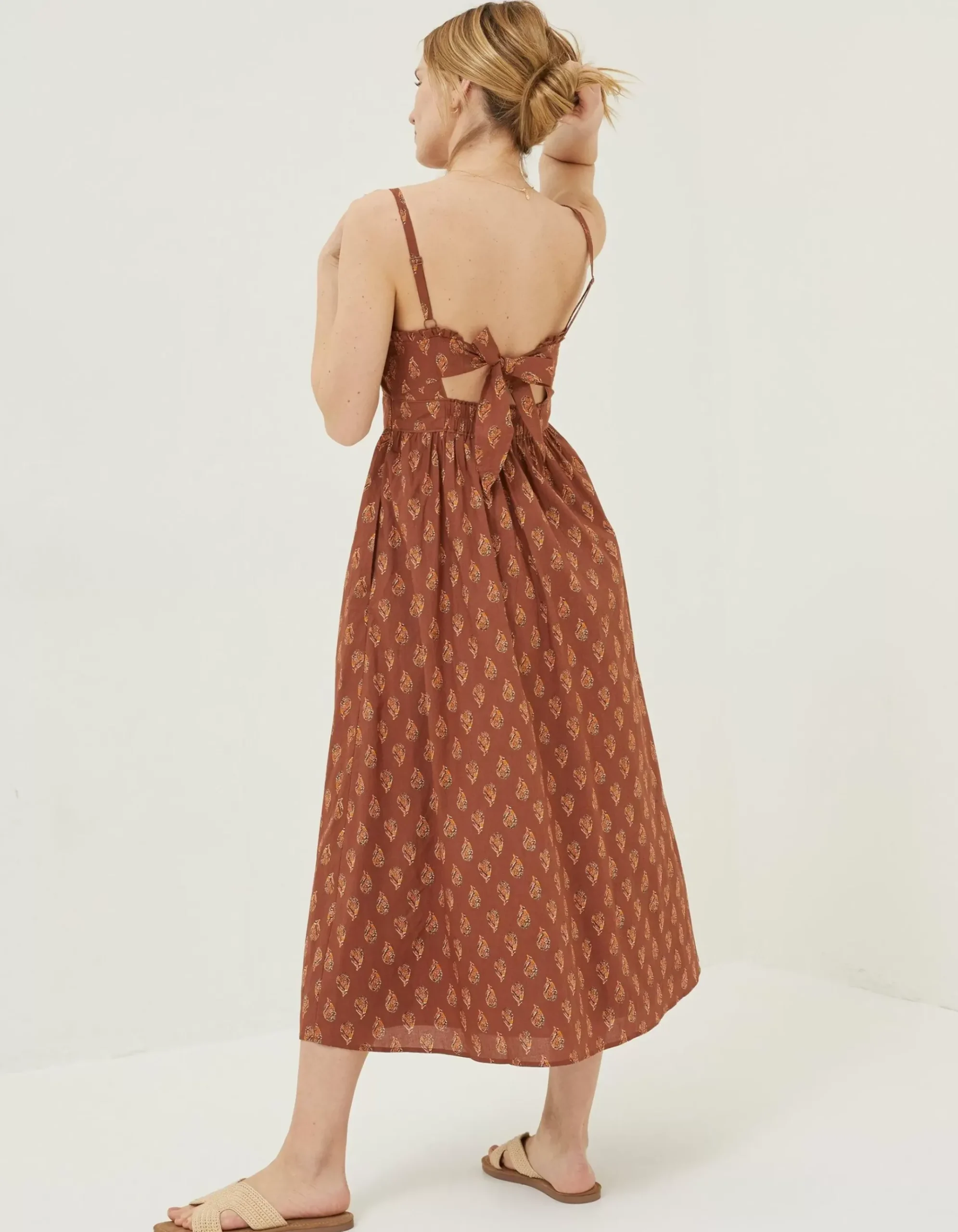 Jayden Woodblock Midi Dress