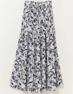 Jayla Batik Flower Maxi Skirt