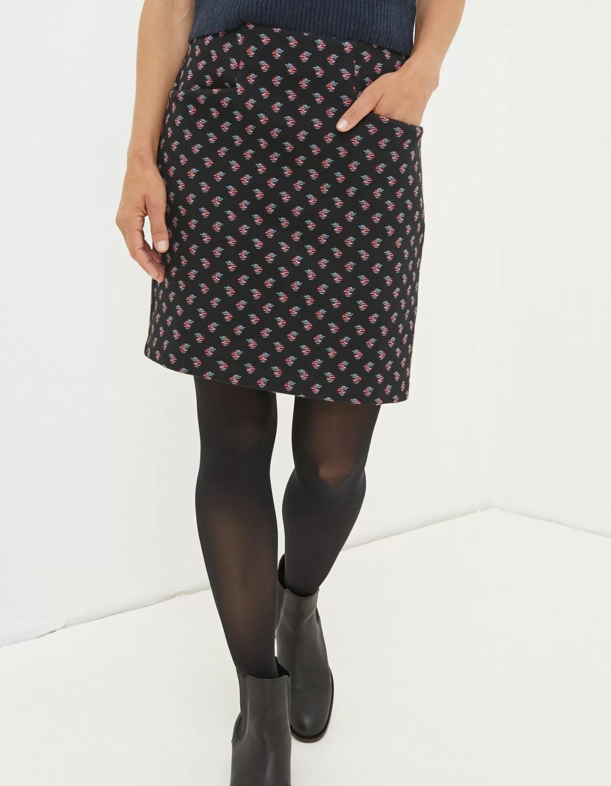 Jennie Floral Geo Jersey Skirt