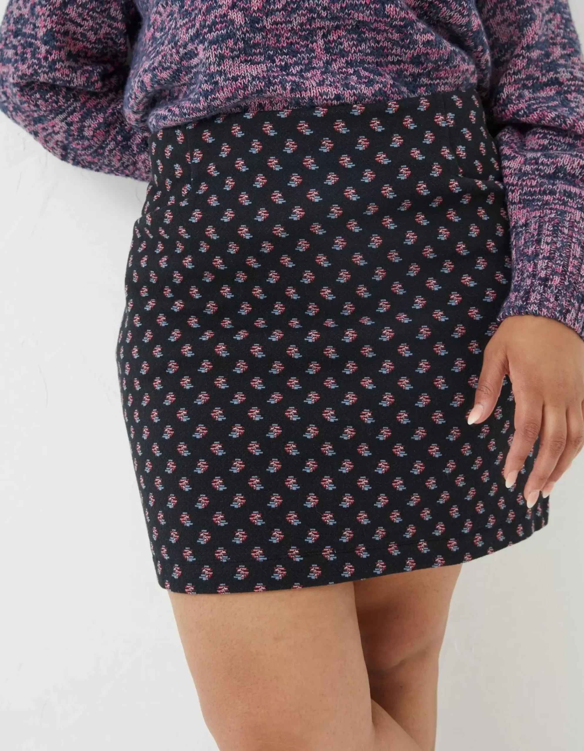 Jennie Floral Geo Jersey Skirt