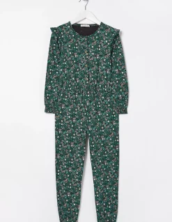 Jess Evergreen Floral Jumpsuit