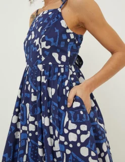 Julien Geo Batik Midi Dress