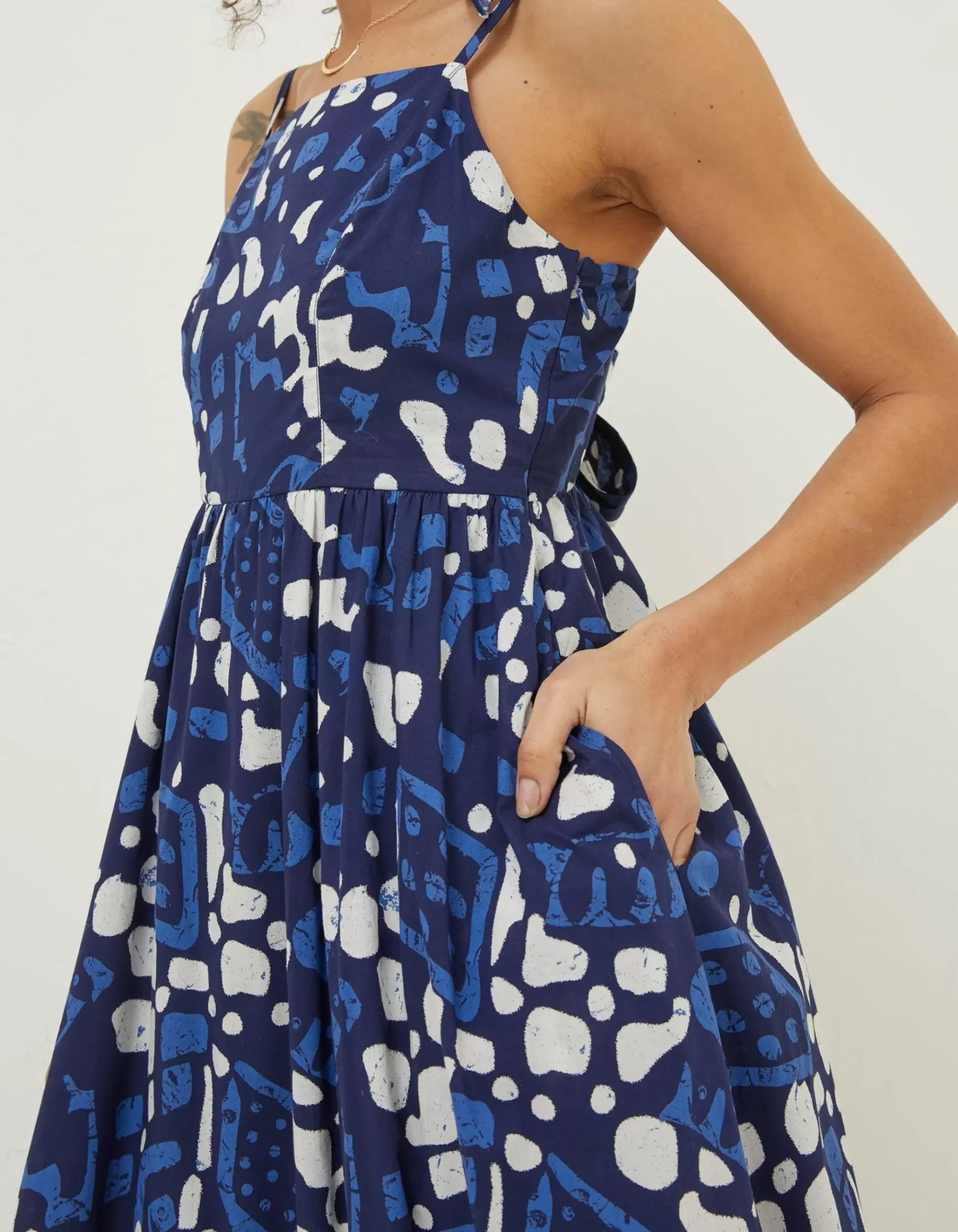 Julien Geo Batik Midi Dress