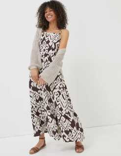 Julien Ikat Linen Midi Dress