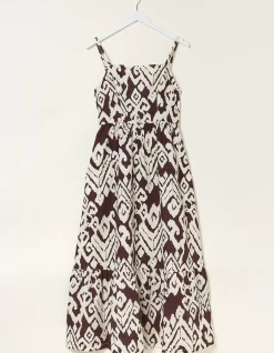Julien Ikat Linen Midi Dress