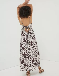 Julien Ikat Linen Midi Dress