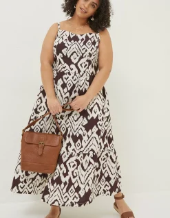 Julien Ikat Linen Midi Dress