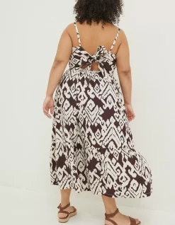 Julien Ikat Linen Midi Dress