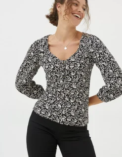 Kara Mono Vines Top